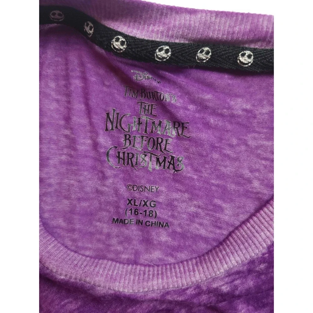 Disney Tim Burton's‎ The Nightmare Before Christmas Shirt Girls XL 16/18 Purple
